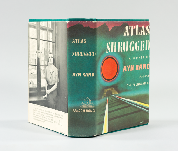 Ayn Rand, Atlas Shrugged, 1957, jacket designed by George Salter
