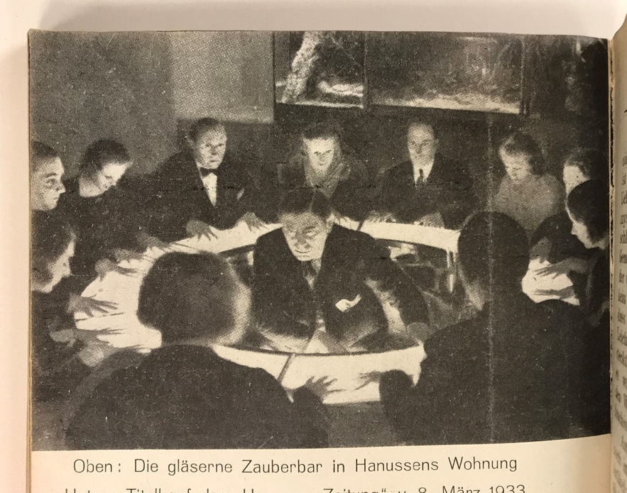 Hanussen giving a séance at his Palace of the Occult on the night of February 26, 1933.