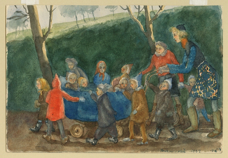 Children of Theresienstadt on a Supervised Outing by Norbert Troller