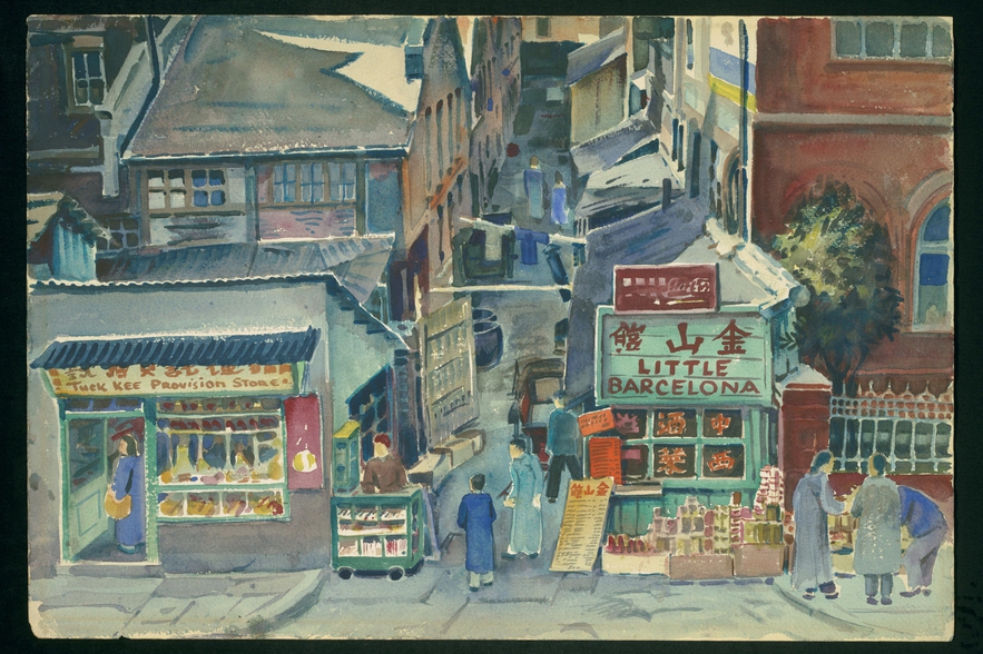 Shanghai Street Scene by David Ludwig Bloch