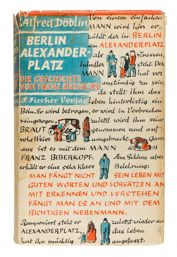 Alfred  Döblin, Berlin Alexanderplatz , 1930, cover designed by George Salter.