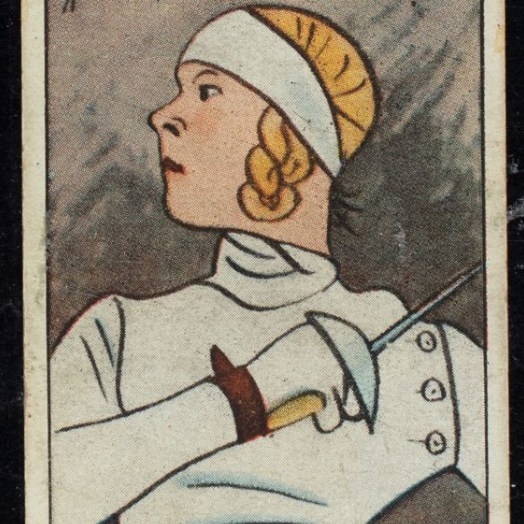 Illustrated Cigarette Trading Card for Helene Mayer