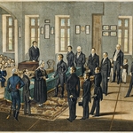 Ferdinand, King of Hungary and Crown Prince of Austria, visits the Jewish School in Pressburg