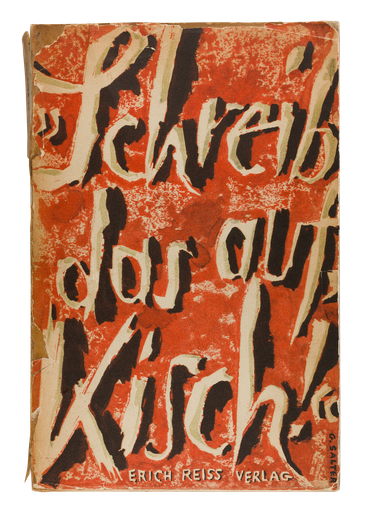 Schreib das auf, Kisch, 1930,  cover designed by George Salter