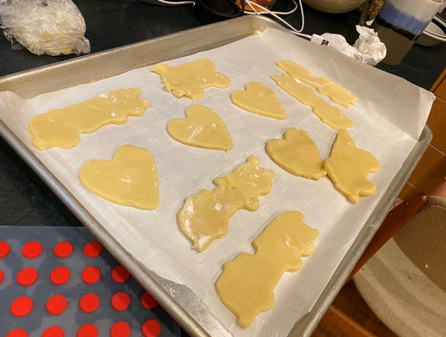 The Butterplaetzchen almost ready for the oven