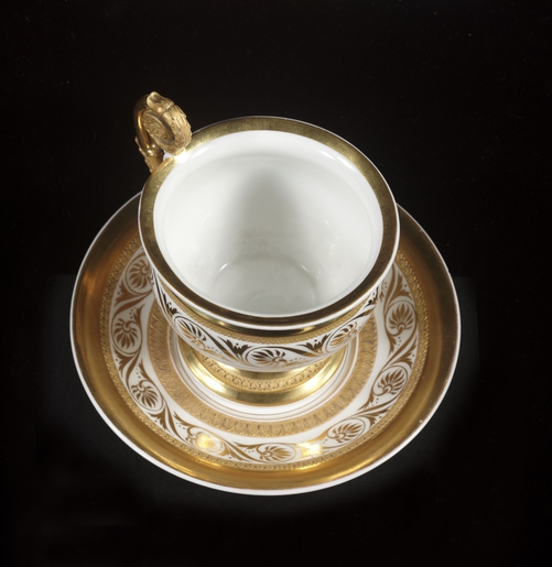 Porcelain cup and saucer.