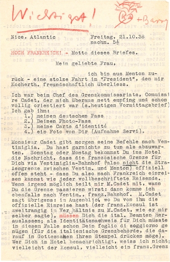 Alfred-Kitty correspondence 1938