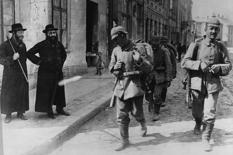 German Army Marching into Neu Sendec