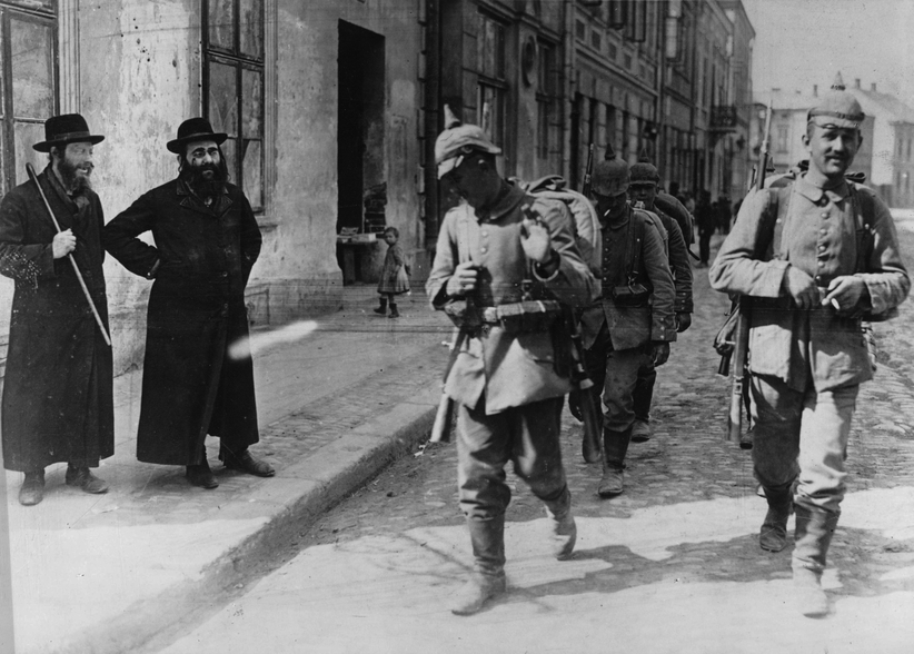 German Army Marching into Neu Sendec