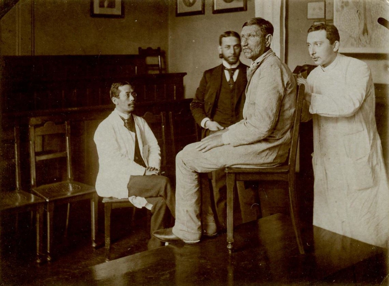 Dr. Felix Pinkus witha  patient.JPG