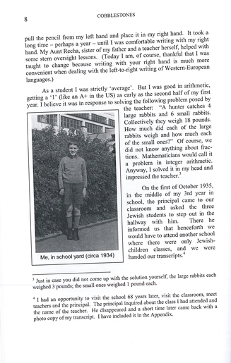 Herbert Freeman: Cobblestones: the Story of my Life. Cranbury, NJ, 2006.  Page 8