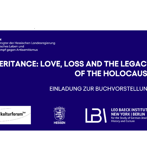 Einladung Love, Loss and the Legacy of the Holocaust_b