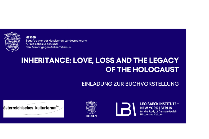 Einladung Love, Loss and the Legacy of the Holocaust_b