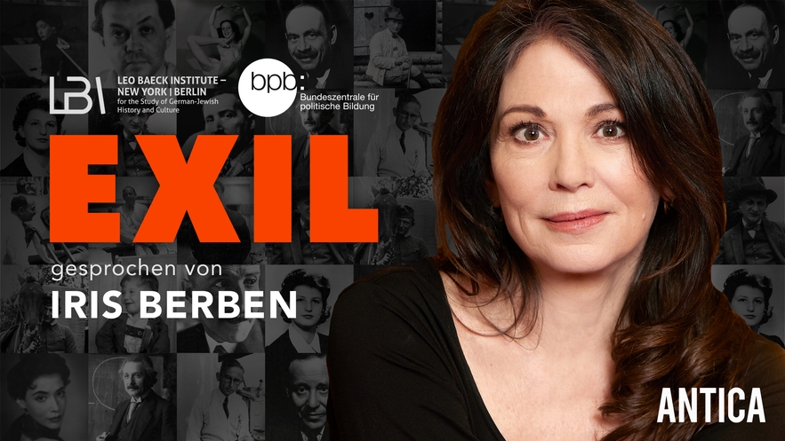 In der zweiten Staffel der Podcastreihe „EXIL“ erzählen das Leo Baeck Institute – New York | Berlin und die Bundeszentrale für politische Bildung (bpb) erneut bewegende Geschichten deutsch-jüdischer Emigrantinnen und Emigranten. Gesprochen von Iris Berben