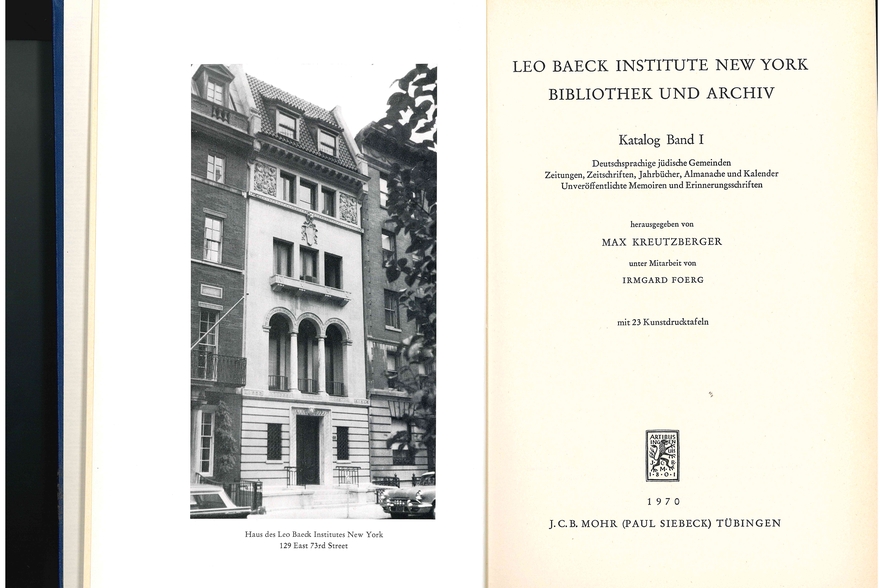 Leo Baeck Institute New Yor: Bibliothek und Archiv, 1970