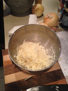 Grated potatoes for the "billige echt juedische Bobe"