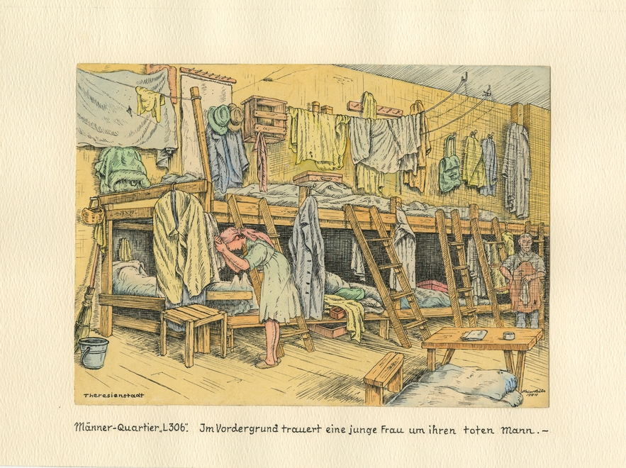 Henry Behr, Theresienstadt, Men's Quarters.