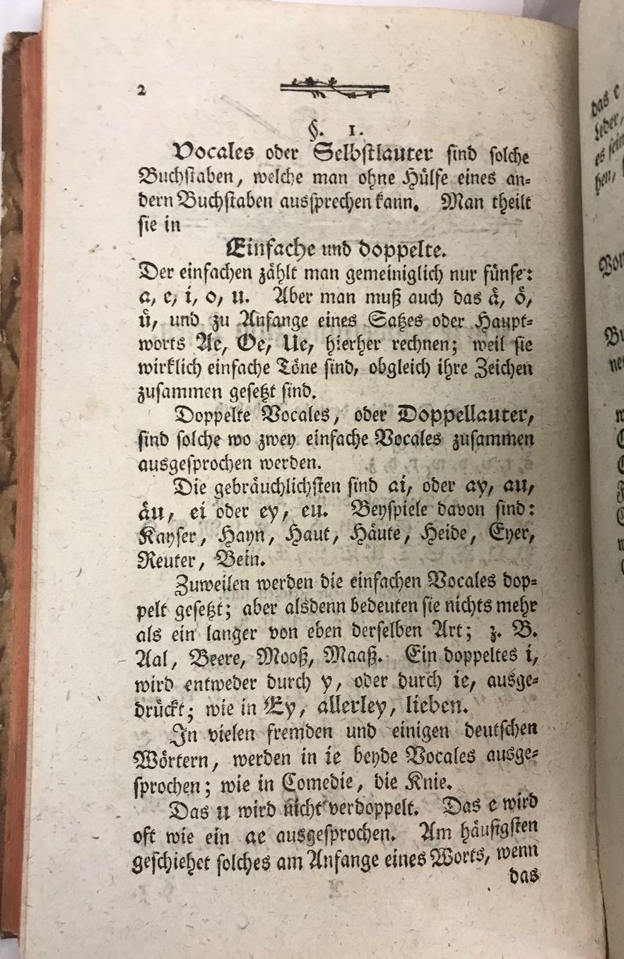A page from a reader published for the benefit of the Juedische Freyschule in Berlin, 1779