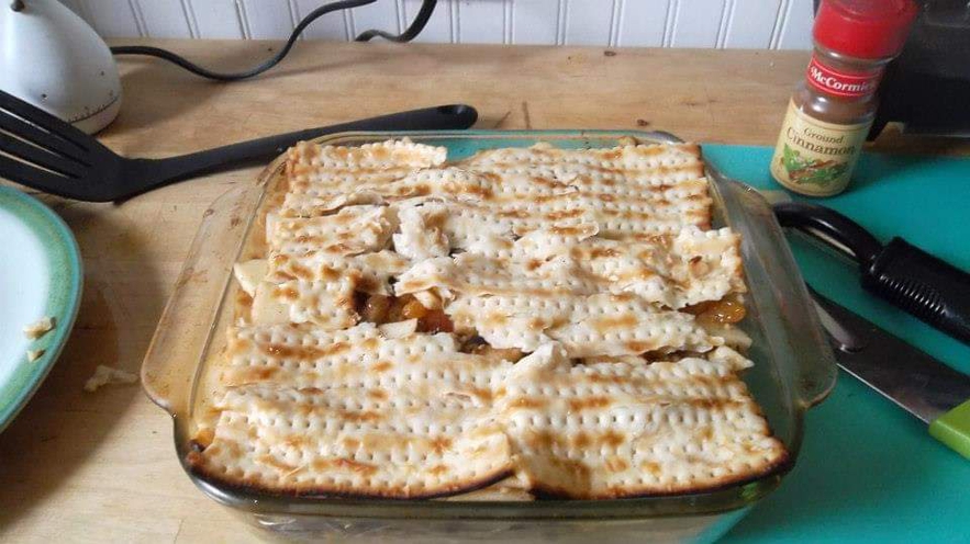 Matzo Kugel "auf noch andere Art" ready for the oven