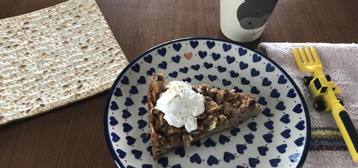 Chocolate cinnamon matzoh kugel