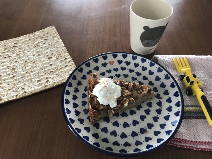 Chocolate cinnamon matzoh kugel