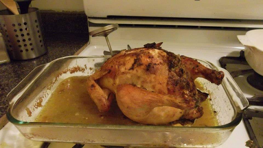 A stuffed chicken recipe from Bertha Gumprich