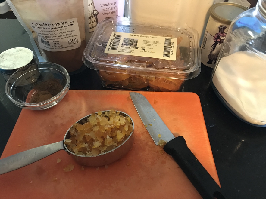 Lebkuchen with candied orange peel