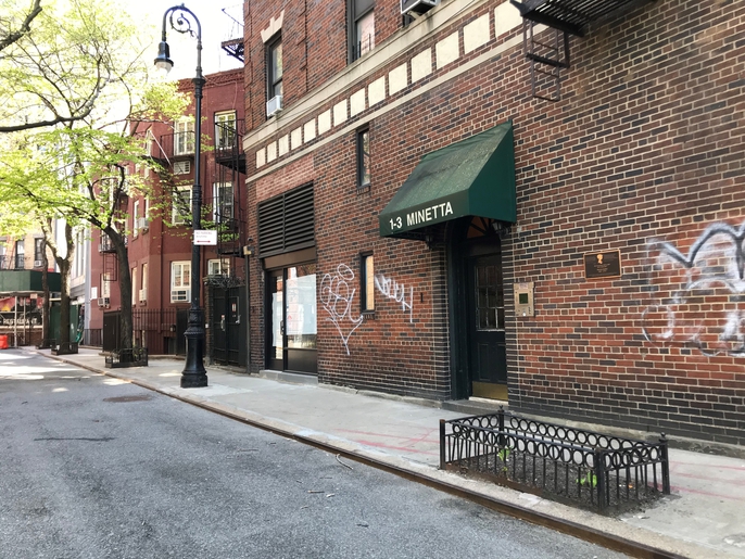 A view of Mascha Kaléko's former residence on Minetta Street