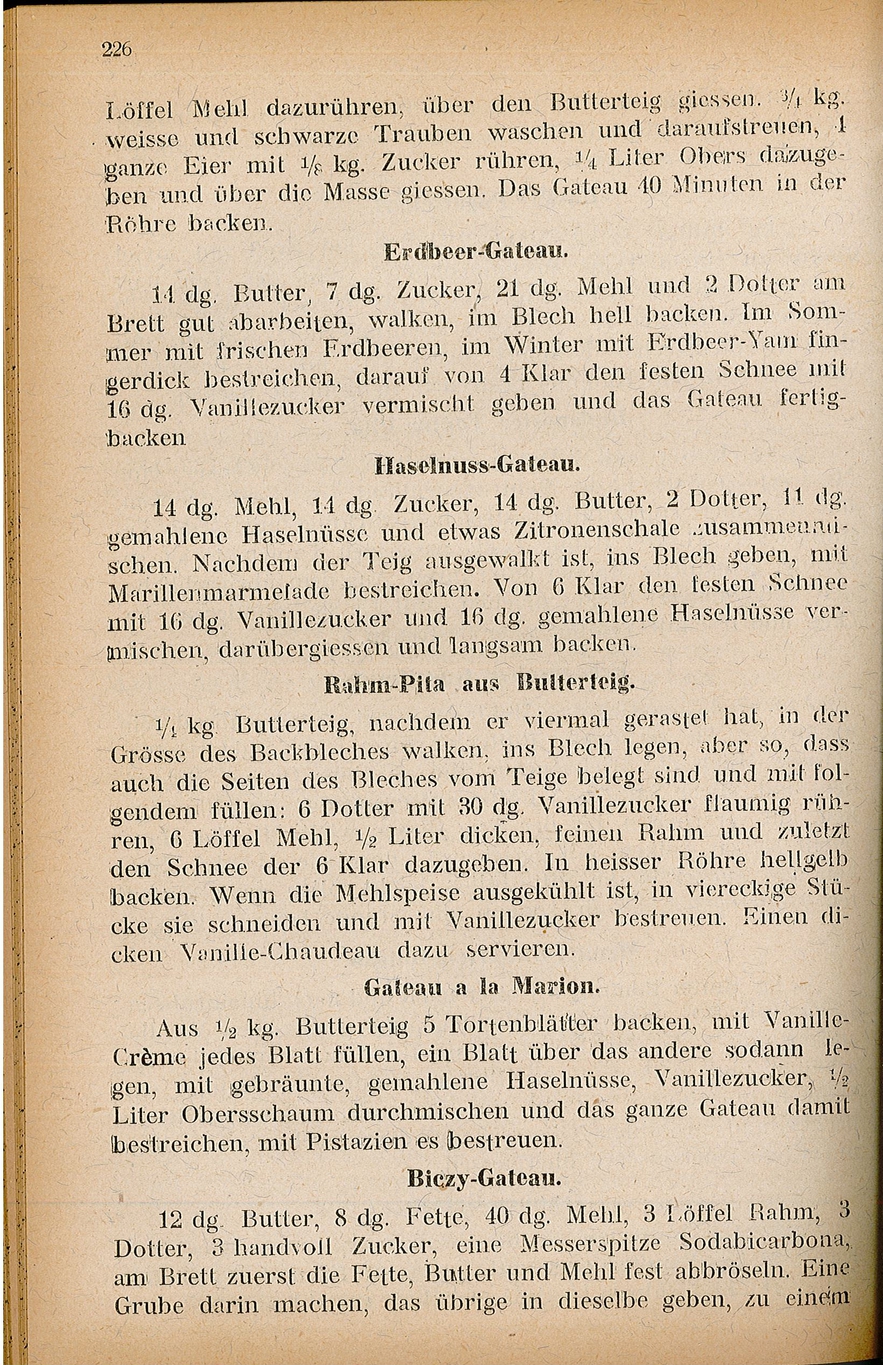 A page from the Kochbuch der Hélènemama