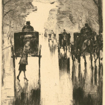 Street Scene by Lesser Ury