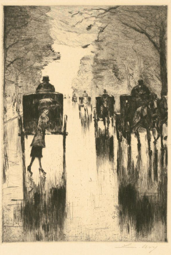 Street Scene by Lesser Ury