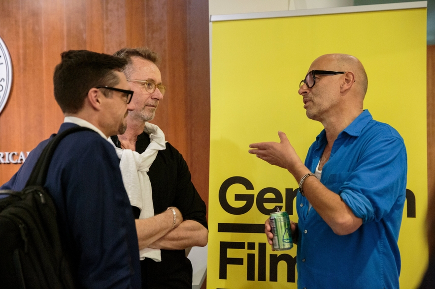 Director Andreas Kleinert discussing Lieber Thomas with guests