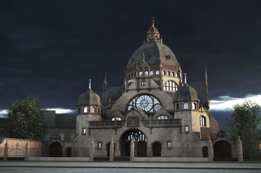 Image from Marc Grellert reconstructed synagogue #1