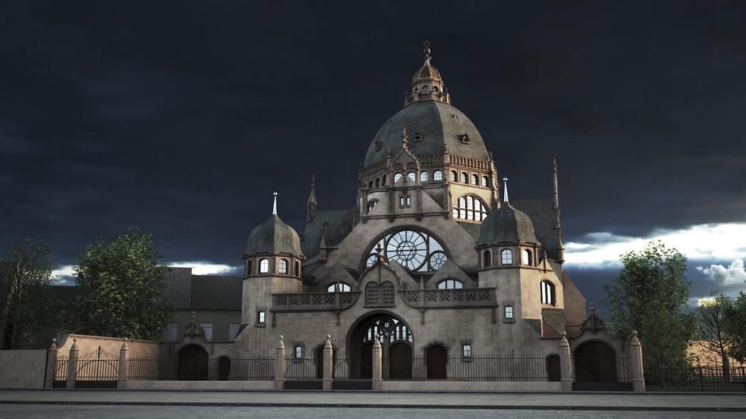 Image from Marc Grellert reconstructed synagogue #1