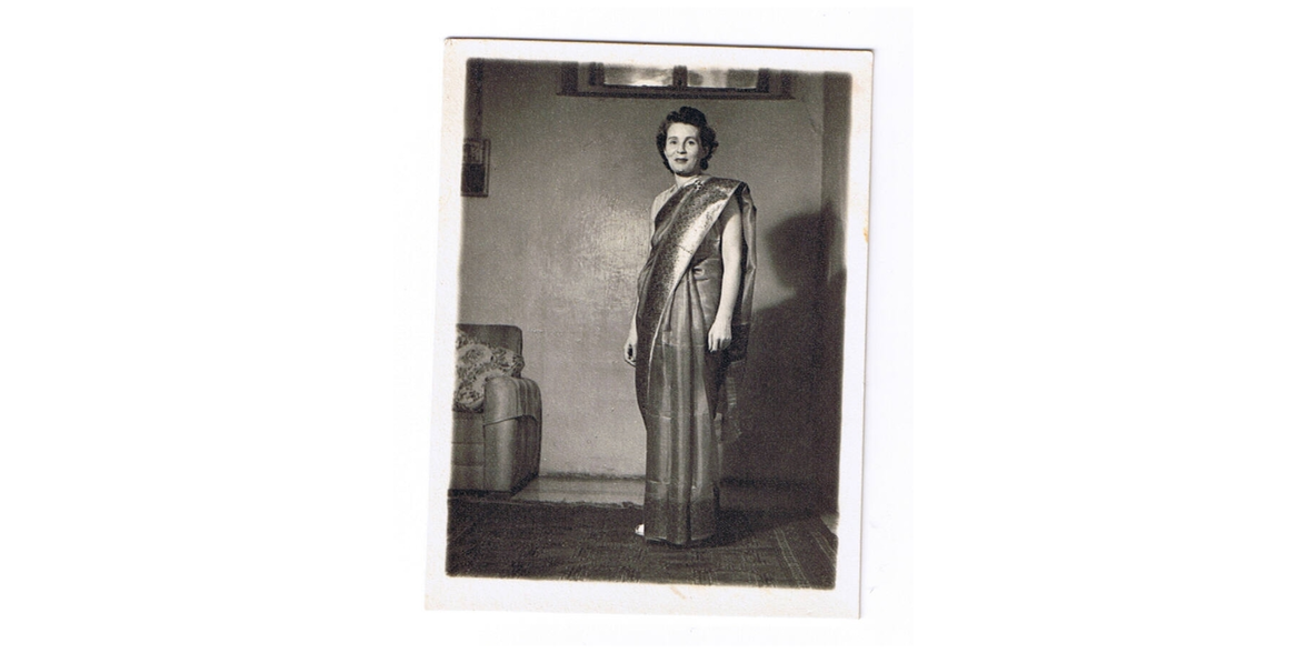 Nahum Laufer's mother in a sari