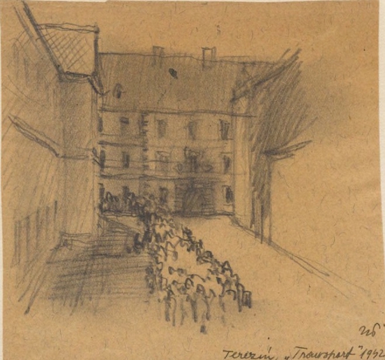 Terezin Transport by Norbert Troller