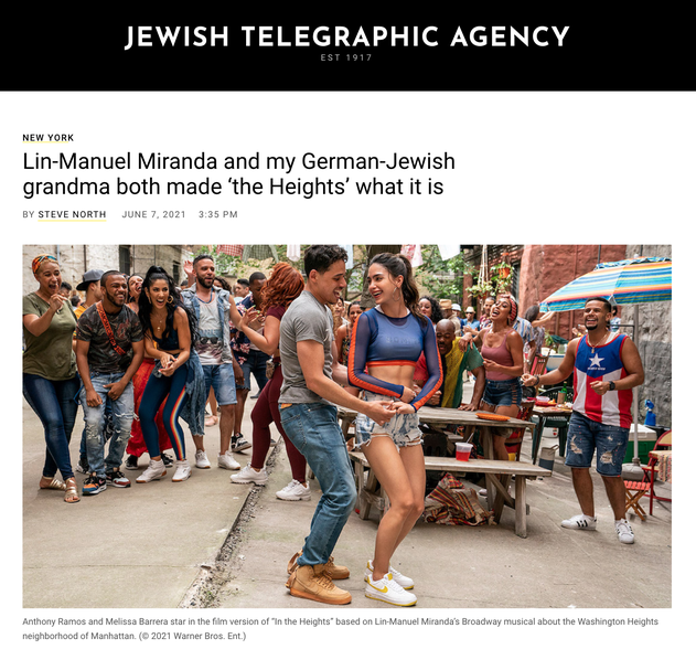 Jewish Telegraphic Agency on Refuge in the Heights
