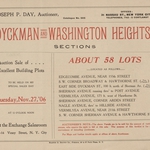 Washington Heights, Advertisement for an Auction