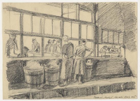 Norbert Troller: Terezin, Kitchen, Kavalir, 1943