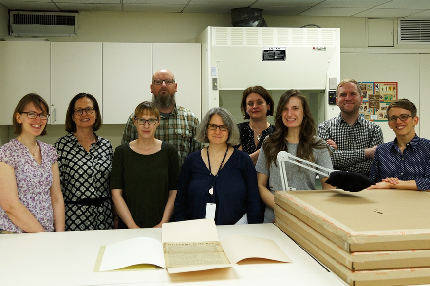 Visit of Dr Rachel Heuberger University Library Frankfurt with the LBI CJH periodicals digitization project team.jpg