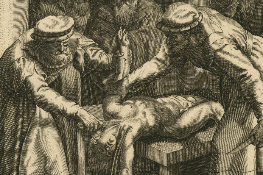17th-century print depicting ritual murder of Bavarian boy by Jews