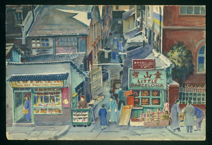 Shanghai Street Scene by David Ludwig Bloch