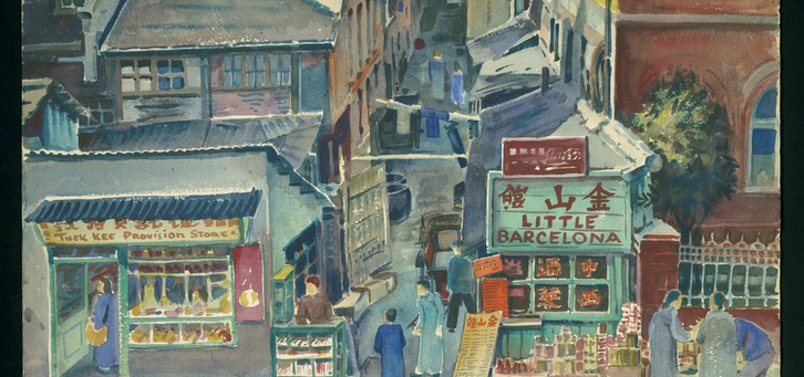 Shanghai Street Scene by David Ludwig Bloch