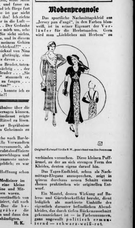 An fashion article from Hanussen's Berliner Wochenschau