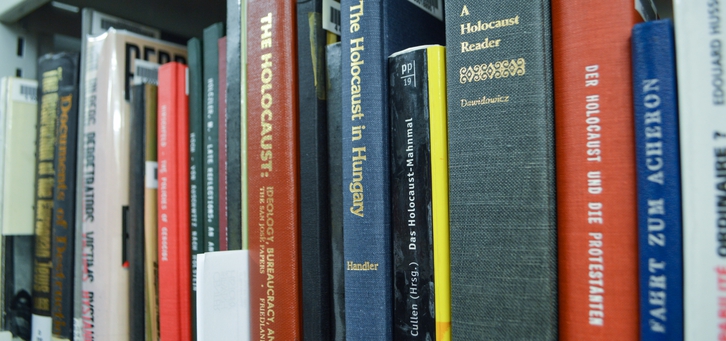 Books about the Holocaust in the LBI Library Stacks