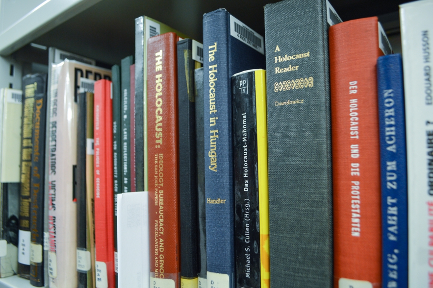 Books about the Holocaust in the LBI Library Stacks