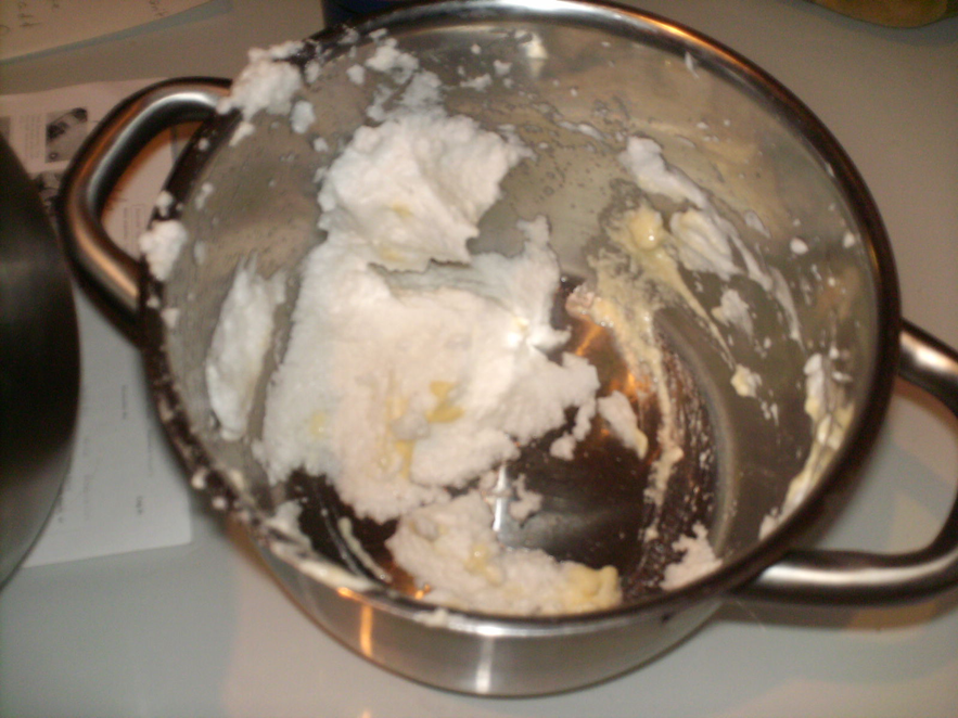 Beaten egg whites for a Kaiserschmarrn.