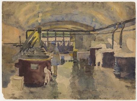 Kitchen vats in Theresienstadt by Norbert Troller