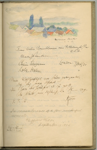 Page 4 in Albert Einstein’s guestbook