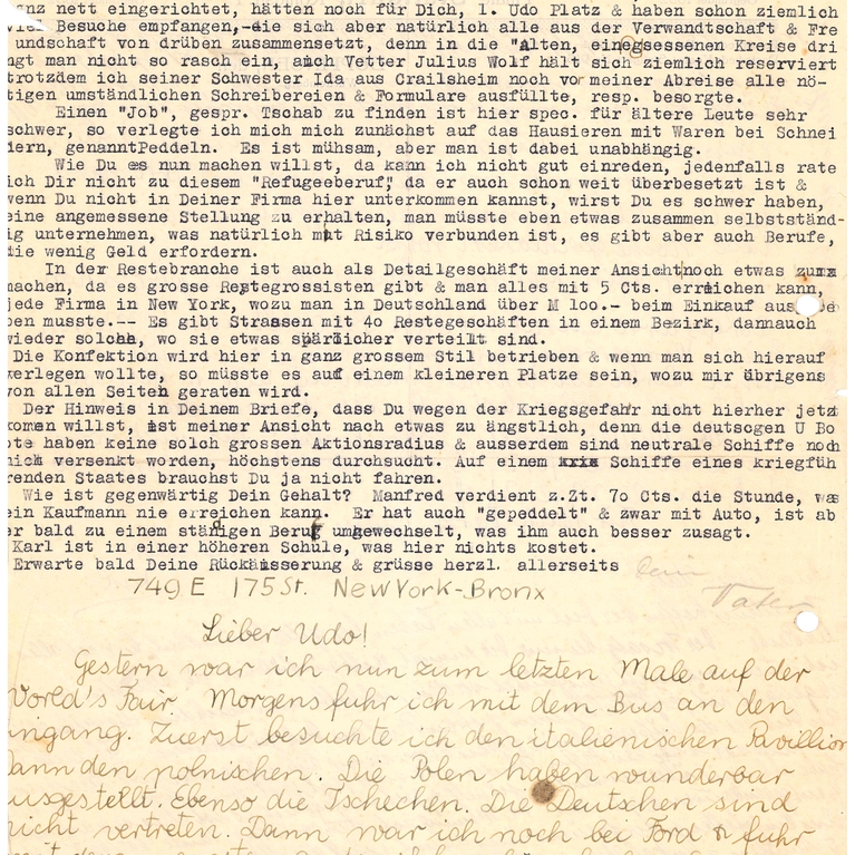 letter 30 Oct 1939